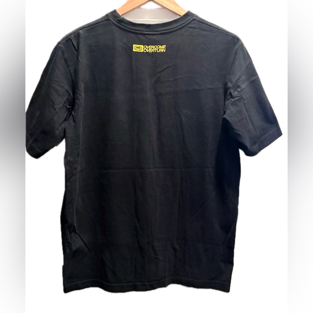 Vintage Ecko Unlimited Angel Wing Overcome Overturn Black Graphic Tee - Picture 5 of 11